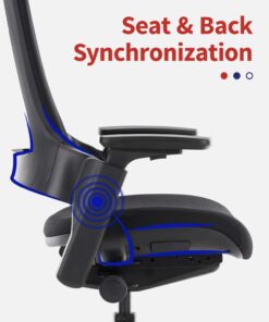 CLATINA Swivel Executive Computer Chair with 3D Armrest and Lumbar Support, Adjustable Ergonomic Fabric Backrest Task Chair for Home Office Conference Room 1 pack-No headrest Black-fabric 22 61vVOlFZfYL