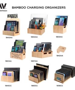MobileVision Bamboo Charging Station & Multi Device Organizer Slim Version for Smartphones, Tablets, and Laptops Slim Stand Only 34 61vXK9G70OL