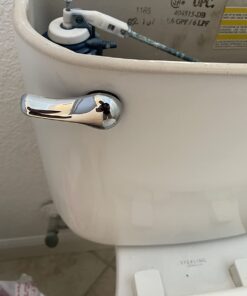 Qualihome Toilet Handle Lever Flush Replacement, Front Mount, Chrome, Universal Fitting Chrome Polished 36 61vXznB30zL