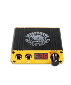 Dragonhawk LCD Dual Tattoo Machine Gun Power Supply Foot Pedal Clip Cord P077 (Golden) Golden 12 61vY40DRUDL