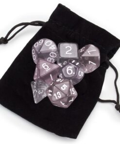 Wiz Dice Series II - Polyhedral Dice Set for Tabletop RPG Adventure Games with a Dice Bag - DND Dice Set, Suitable for Dungeons and Dragons, MTG and Dice Games Alike - Drowskin - 7 ct 7 61vY6QDOK3L