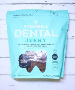 DOGSWELL Dog Dental Care Treats Made in USA Only, Grain Free Chicken Jerky Dog Treats, 24oz Bag 1.5 Pound (Pack of 1) 31 61vafPb5I9L