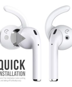 KeyBudz EarBuddyz 2.0 Ear Hooks and Covers Accessories Compatible with Apple AirPods Gen 1 & 2 or EarPods Headphones/Earphones/Earbuds (3 Pairs) (Clear) Clear 27 61vb4EdBCeL