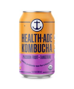 Alternative view of Health-Ade Canned Kombucha Tea Organic Drink, Fermented Tea with Living Probiotics, Detoxifying Acids, Supports Gut Health, Non-GMO, Vegan, Gluten Free, 12 Pack (11.5 Fl Oz Cans), Passion Fruit-Tangerine Kombucha in Cans