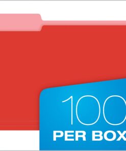 Pendaflex Two-Tone Color File Folders Letter Size - 100 Pack of 12 Assorted Colors Folders for Documents - 1/3-Cut Tabs - Image 3
