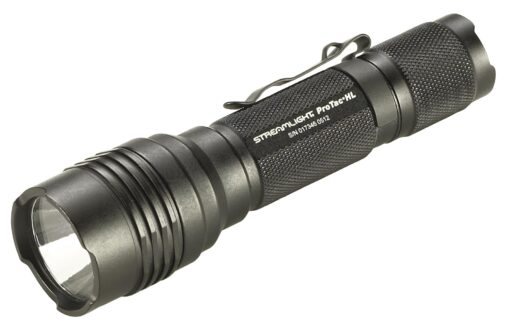 Streamlight 88040 ProTac HL 750-Lumen Professional Tactical Flashlight with CR123A Batteries, and Holster, Black, Clear Retail Packaging with CR1123A Batteries