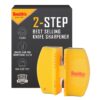 Smith's CCKS 2-Step Knife Sharpener - Yellow - 2-Step Preset Coarse & Fine Slots - Outdoor Handheld Knife Sharpener - Fishing, Hunting, Fillet, Pocket Knives - Compact Plastic Portable Keychain Tool 19 61vffg2jiTL
