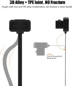 FOXWELL NT301 OBD2 Scanner with OBD II 16Pin Male to Female Extension Convert Cable 17 61vgZSOIORL