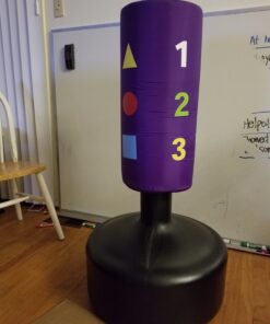 Century Kids Punching Bag Lil' Dragon Wavemaster | Purple Kids Wavemaster | Children Martial Arts Training Bag | 37" to 52" with Rounded Base for Easy Roll Relocation 8 61vhCJwnHSL