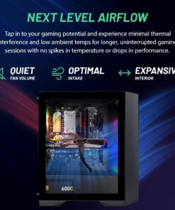 Skytech Gaming Nebula Gaming PC Desktop – AMD Ryzen 5 5600X 3.7 GHz, NVIDIA RTX 4070, 1TB NVME SSD, 16GB DDR4 RAM 3200, 600W Gold PSU, 11AC Wi-Fi, Windows 11 Home 64-bit,Black 5600X | 4070 18 61vhgdZGQBL