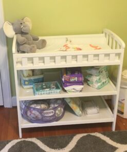 Dream On Me Emily Changing Table In White, Comes With 1" Changing Pad, Features Two Shelves, Portable Changing Station, Made Of Sustainable New Zealand Pinewood 42 61vhxJc WhL
