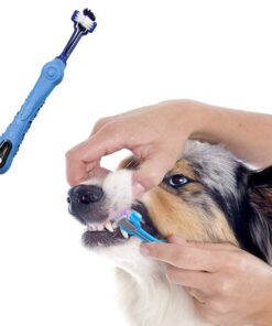 Orgrimmar 2 Pcs Three Sided Pet Toothbrush Dog Brush Addition Bad Breath Tartar Teeth Care Dog Cat Cleaning Mouth 15 61vk9H8ArbL