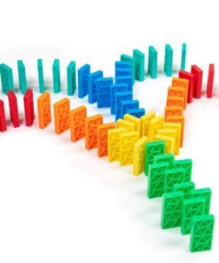 Bulk Dominoes Kinetic Domino Kit | Dominoes Set, STEM STEAM Small Toys, Family Games for Kids, Kids Toys and Games, Building, Toppling, Chain Reaction Sets (68pc) Explorer 68pc 12 61vljL3rZ2L