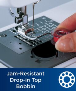 Brother Sewing and Quilting Machine, CS6000i, 60 Built-in Stitches, 2.0" LCD Display, Wide Table, 9 Included Sewing Feet, Beige/Blue 42 61vm4TDroJL