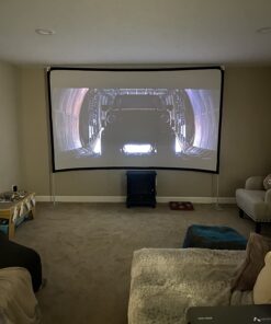 Projector with WiFi and Bluetooth, ASAKUKI Native 1080P 4K Support 450 ANSI Outdoor Movie Proyector, Indoor Home Theater w/ Portable Bag, Compatible w/ Sticks/Phone/iphone/Laptop 46 61vm5BPGKSL