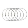 BlueCosto 5X Pure Stainless Steel String Wire Loop for Luggage Tags Keychain Wire Ring Cable 5 Pack