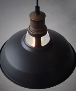 CLAXY Ecopower Industrial Barn Mini Metal Pendant Light 1 Light 47.2 inch cord 27 61vmwAdC5L