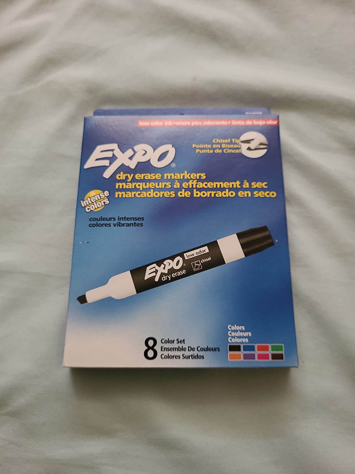 EXPO Low Odor Dry Erase Markers, Chisel Tip, Assorted Colors, 8 Pack 8 Count (Pack of 1) 5 EXPO Low Odor Dry Erase Markers, Chisel Tip, Assorted Colors, 8 Pack 8 Count (Pack of 1) - Image 5