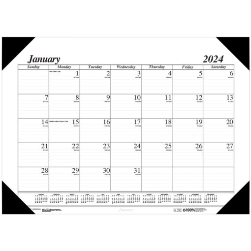 House of Doolittle 2017 Monthly Desk Pad Calendar, Economy, 22" x 17" (HOD12402-17) Calendar Year 22 x 17"