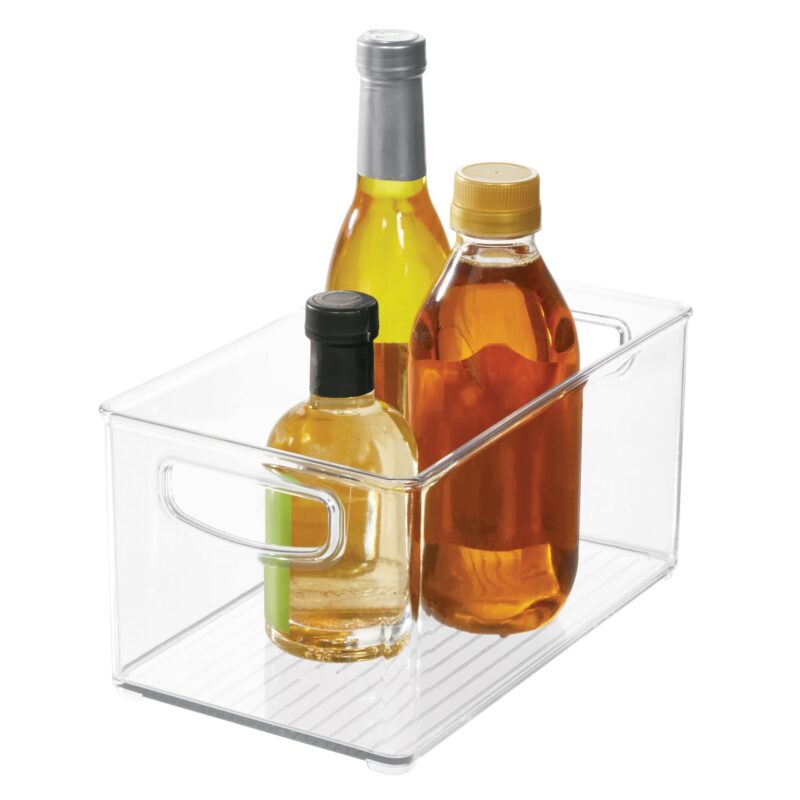 Catalog 8 iDesign Plastic Fridge and Freezer Organizer Bin with Integrated Handles – 10” x 5” x 6”, Clear Set of 1