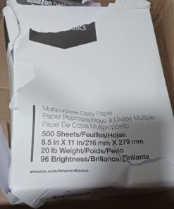 Amazon Basics Multipurpose Copy Printer Paper, 20 Pound, White, 96 Brightness, 8.5 x 11 Inch, 1 Ream , 500 Sheets Total 1 Ream | 500 Sheets 43 61vtJCj0RL