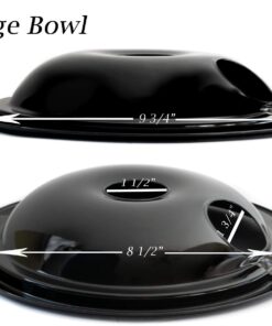 Range Kleen P119204XN 4 Pack Style B Black Porcelain Drip Bowls 2 Small 6 Inch and 2 Large 8 Inch 26 61vvZR2bhdL