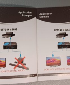 OREI HDMI Splitter 1 in 2 Out - 1x2 HDMI Display Duplicate/Mirror - Powered Splitter Full HD 1080P, 4K @ 30Hz (One Input To Two Outputs) - USB Cable Included - 1 Source to 2 Identical Displays 50 61vw9UqwHML