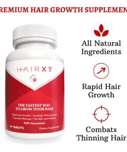 Alternative view of Premium Hair Vitamins for Hair Growth – HairXT100 Premium Hair Supplement Helps Grow, Thicken & Prevent Hair Loss – Includes Over 20 Essential Natural Hair Care Vitamins – 60 Tablets