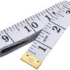 GDMINLO Soft Tape Measure Double Scale Body Sewing Flexible Ruler for Weight Loss Medical Measurement Tailor Craft Vinyl Ruler, Has Centimetre on Reverse Side 60-inch（White）
