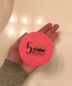 UCANBE 5 Colors Face Blusher Palette Waterproof Matte Long Lasting Lightweight Blush Powder Pink Coral Blushing Pallet with Brush Mirror Women Makeup Gift Set Kit 56 61vztgb24xL