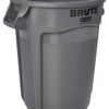 Rubbermaid Commercial Products BRUTE Heavy-Duty Trash/Garbage Can, 32-Gallon, Gray, Waste Container Home/Garage/Bathroom/Outdoor/Driveway 1 Pack 2 61w0i JNKcL