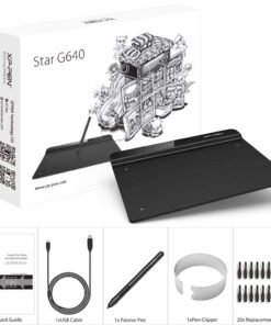 Drawing Tablet XPPen StarG640 Digital Graphic Tablet 6x4 Inch Art Tablet with Battery-Free Stylus Pen Tablet for Mac, Windows and Chromebook (Drawing/E-Learning/Remote-Working) 40 61w23cxI5iL 1