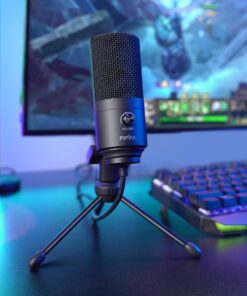 FIFINE USB Microphone, Metal Condenser Recording Microphone for Laptop MAC or Windows Cardioid Studio Recording Vocals, Voice Overs,Streaming Broadcast and YouTube Videos-K669B Black 29 61w2dZGeztL