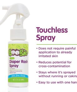 Diaper Rash Cream Spray by Boogie Bottoms, Travel Friendly No-Rub Touch Free Application for Sensitive Skin, from The Maker of Boogie Wipes, Over 200 Sprays per Bottle, 1.7 oz 29 61w2qjPc9gL