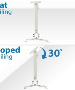 Mount-It! Ceiling Projector Mount | Full Motion and Height Adjustable from 14.5-21.5 Inches | Universal Bracket Fits Epson, Optoma, Benq, and Viewsonic Projectors | 30 Lbs Capacity (Medium) Medium 20 61w2sQ0JKKL