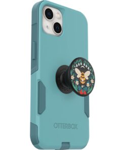 OtterBox Bundle: COMMUTER SERIES for iPhone 13 - (RIVETING WAY) + PopSockets PopGrip - (BEE BOHO) Teal/BEE BOHO RIVETING WAY 7 61w31j9BL