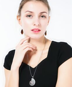 JOYA GIFT Charm Handmade Natural Conch Fossil Ammonite By Silver Wrapped Pendant Necklace (1 PCE). 31 61w3H1LPRBL