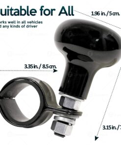 Vehicle Steering Wheel Spinner Knob - Zone Tech Suicide Classic Black Premium Quality Steering Wheel Spinner with Power Handles Universal Fit 17 61w3zb2HvIL