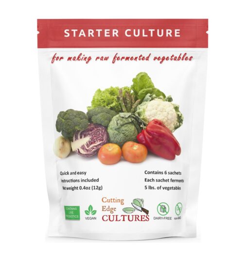 Cutting Edge Cultures Vegetable Starter Culture, 6 Pouches, 12g 0.42 Ounce