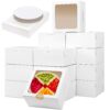 HeroFiber Cake Boxes 12 inch, & Cake Boards. Set of 10, Bakery Box With Plastic Window, For Your Bundt Cake, Cheesecake, Cookies, Pastry, Donuts, Cupcakes, Pies & More. Cajas Para Pasteles White 12 Inch 39 61w5MNfaYKL