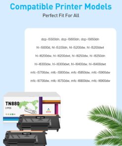 MasaiMara TN880 TN-880 TN850 TN-850 Super High Yield Black Laser Toner Cartridge 2-Pack for Brother MFC-L6900DW HL-L6200DW MFC-L6700DW MFC-L6800DW HL-L6200DWT HL-L6300DW Printer 7 61w5XLrbWJL
