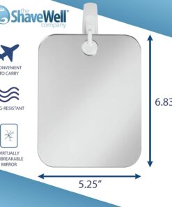 The Shave Well Company Deluxe Anti-Fog Shaving Mirror | Fogless Bathroom Shower Mirror with Handheld Option for Men and Women | Hanging Shower Mirror Includes Long-Lasting Removable Adhesive Hook 23 61w6DVWvZBS