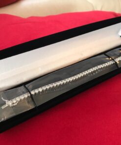 10 Carats 925 Sterling Silver and Round-Cut Cubic Zirconia Eternity Tennis Bracelet 4mm 7.25" 18 61w6fiyCkL