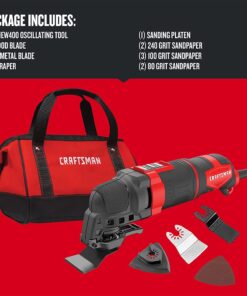 CRAFTSMAN Oscillating Tool Kit, 3-Amp, 14-Pieces, Corded (CMEW400) 25 61wAJiMXS