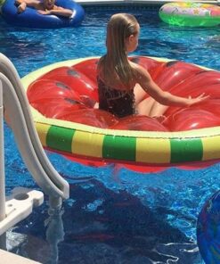 SWIMLINE Original Large Island Pool Float Collection for 1-3 Adults & Kids | Inflatable Floating Lounger Mats | XL Size Floaties for Pool Lake Ocean Summer Fun | Multi-Purpose Water Floaty Heavy Duty Fruit Slice (Watermelon) 38 61wB cZ9glL