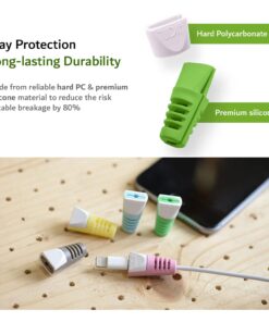 TUDIA [Klip Snap On Charging Cable Cord Saver Protector Compatible with iPhone, iPad, iPod - Green Standard Packaging 8 61wBYq57t5L
