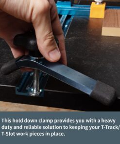 POWERTEC 71168 T-Track Hold Down Clamp for Woodworking, 5-1/2” L x 1-1/8” W, 2 Pack 5-1/2" Hold Down Clamp 23 61wCdTgiCvL