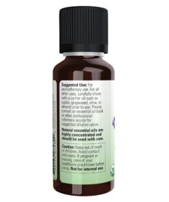 NOW Essential Oils, Organic Lavender Oil, Soothing Aromatherapy Scent, Steam Distilled, 100% Pure, Vegan, Child Resistant Cap, 1-Ounce 1 Fl Oz (Pack of 1) 13 61wFbcZg3KL