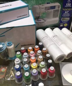 Embroidex Embroidery Machine Starter Kit - Everything Needed to Do Machine Embroidery Thread, Stabilizer, Bobbin Needles Etc Plus Bonus Embroidery Designs and Instructional CD 25 61wGuXKzJL