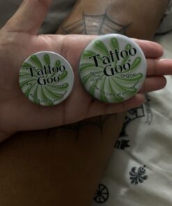 Tattoo Goo Original Travel Size Tattoo After Care, Natural Tattoo Balm with Beeswax and Cocoa Butter, Soothing Tattoo Ointment and Brightening Care, .32 oz; Packaging may vary 31 61wJjUF2iqL